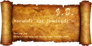 Verebélyi Domicián névjegykártya